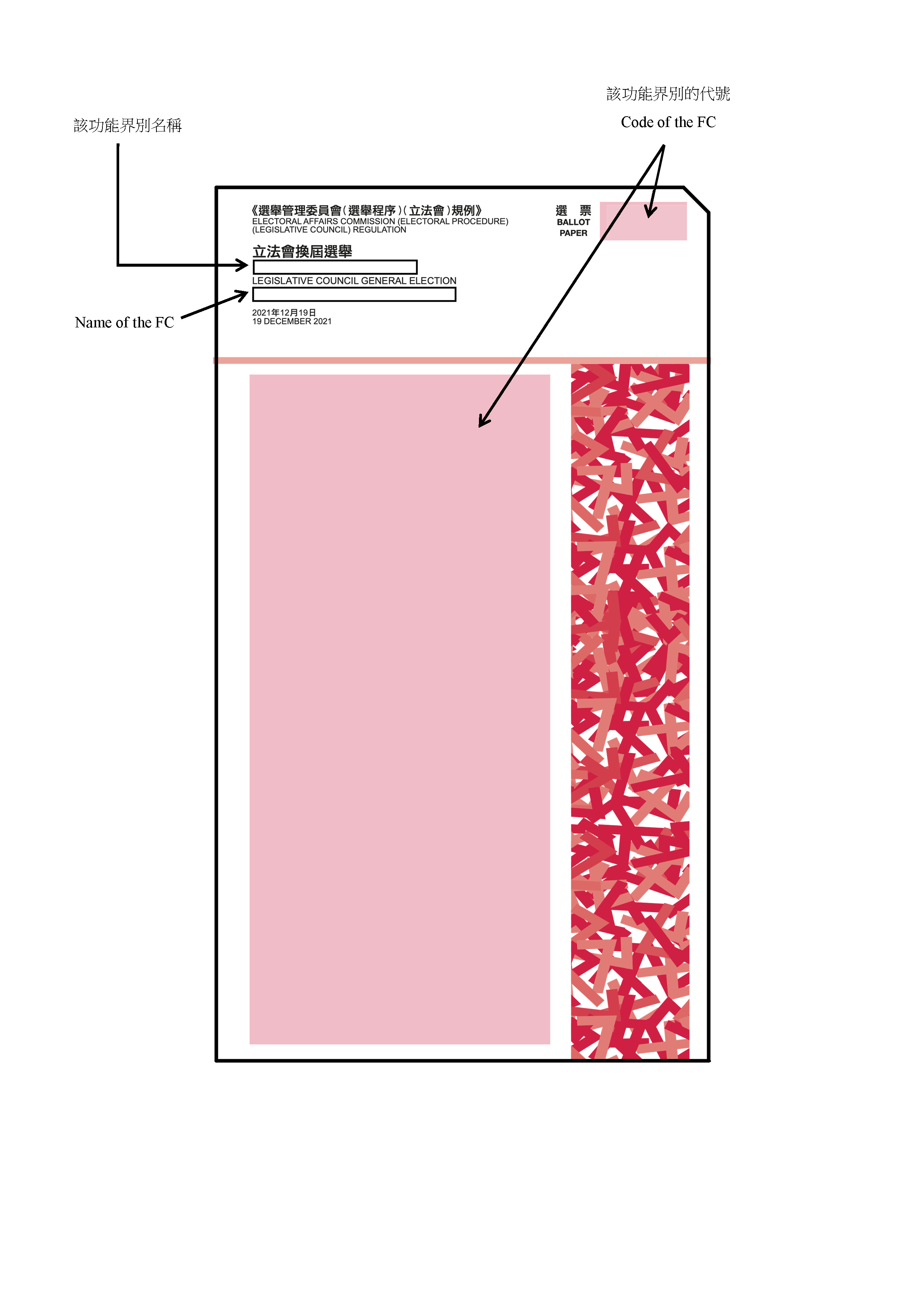 Functional Constituency Ballot Paper Design (Back side)